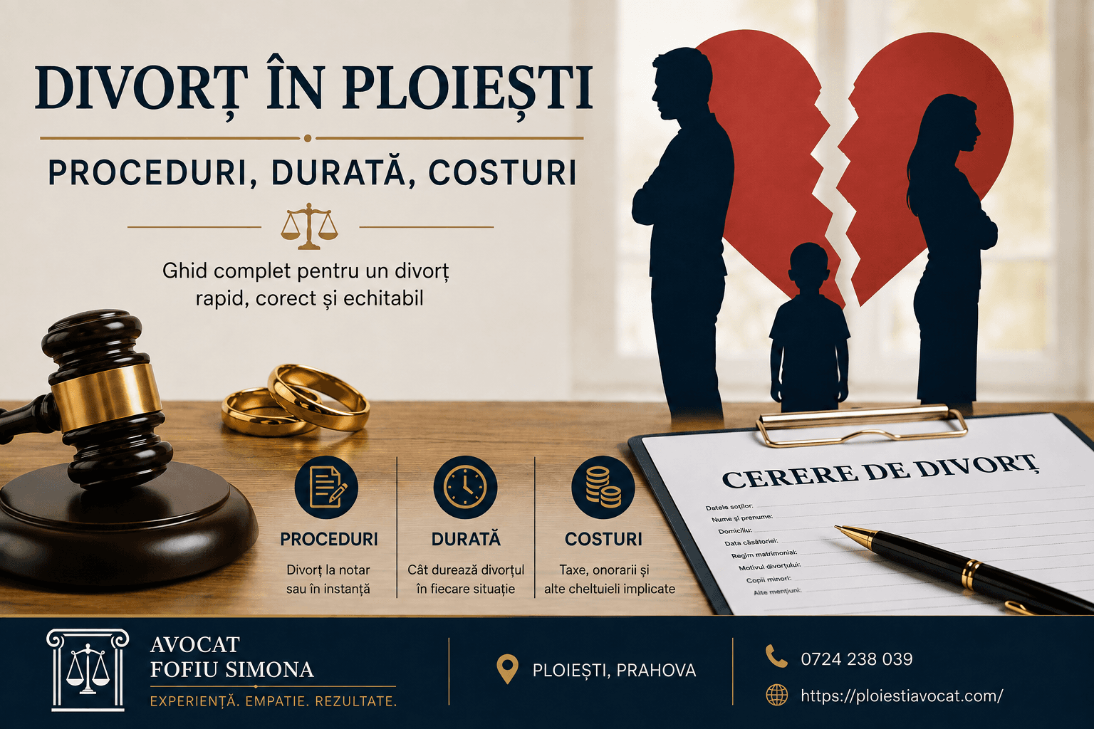 Depunerea cererii de divorț la ofițerul de stare civilă