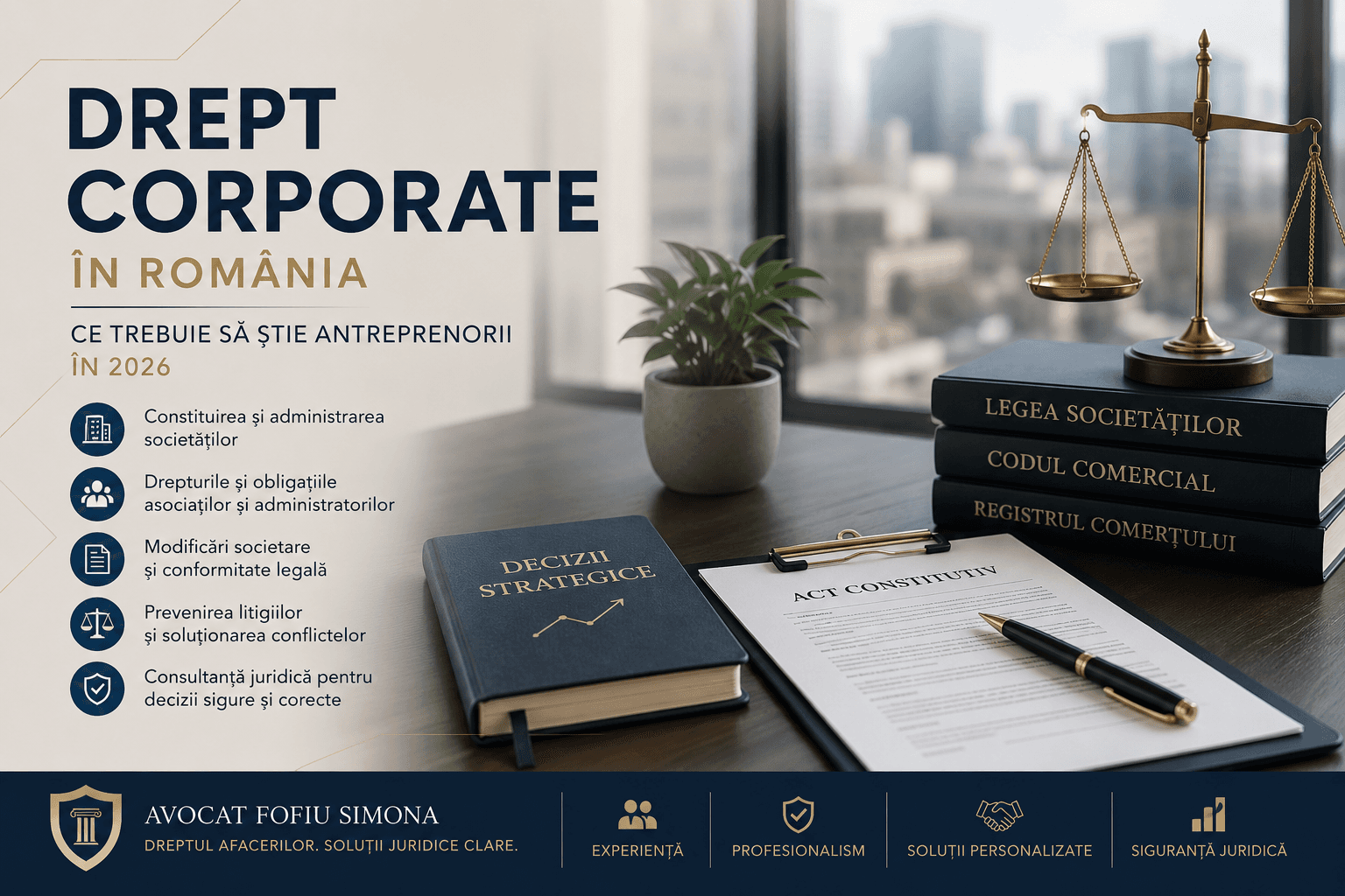 Drept corporate în România pentru antreprenori și administratori de societăți