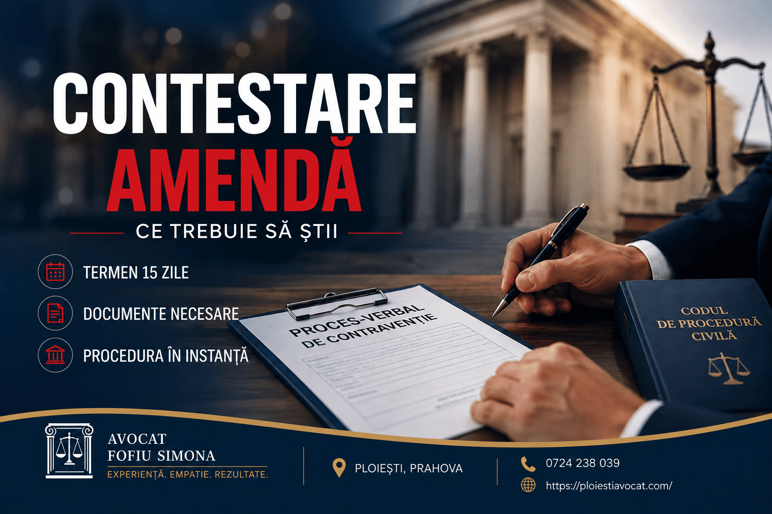 Contestarea unei amenzi contravenționale – ghid practic 2026