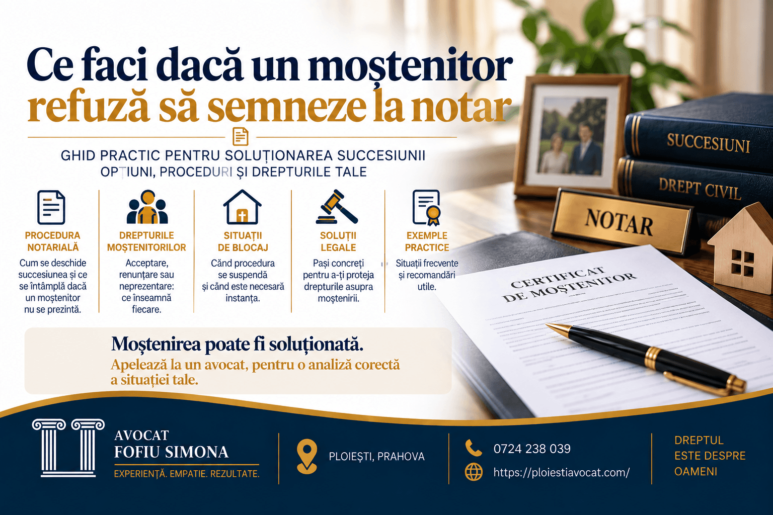 Ce faci dacă un moștenitor refuză să semneze la notar
