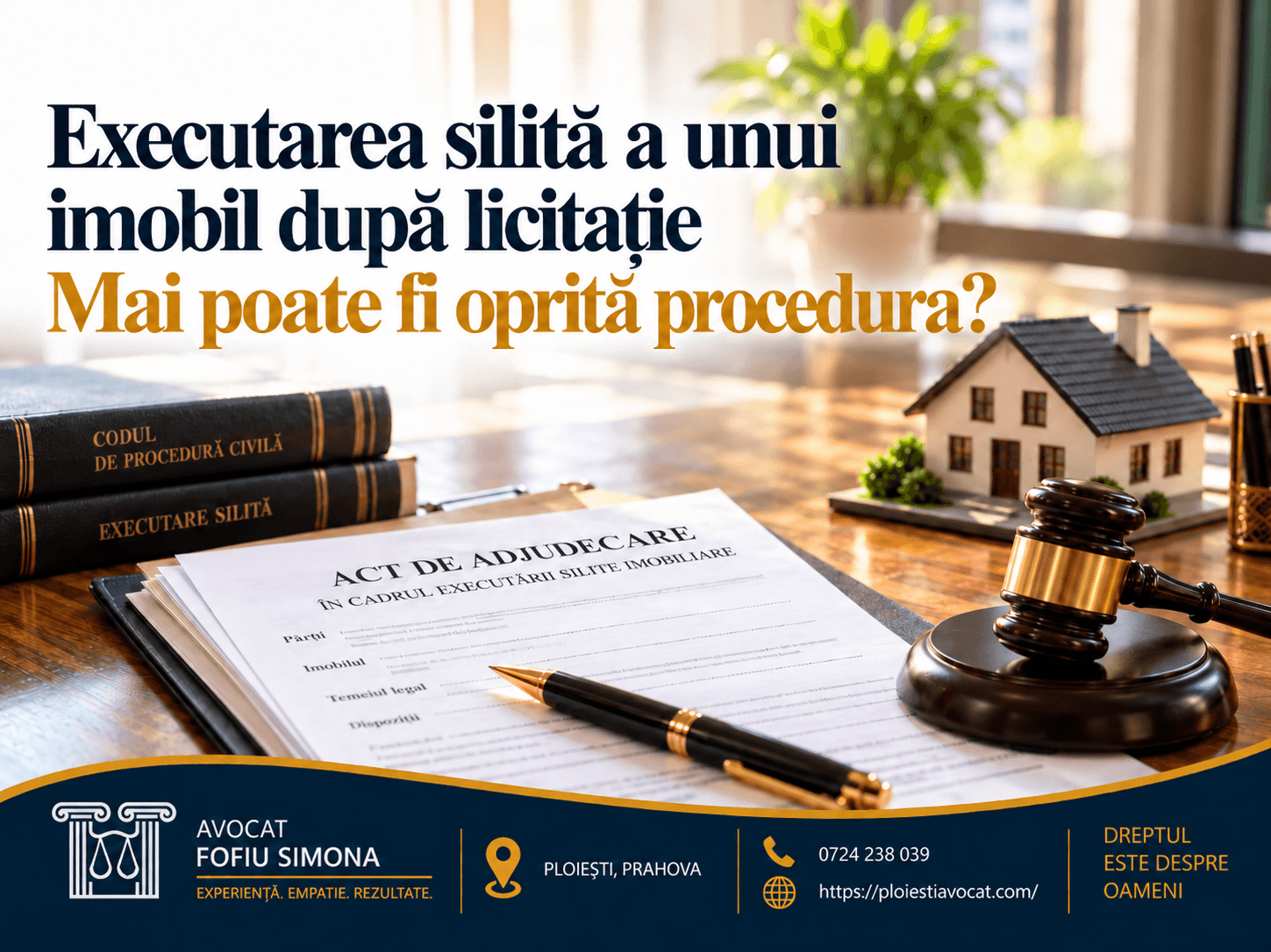 Executarea silită a unui imobil după licitație. Mai poate fi oprită procedura?