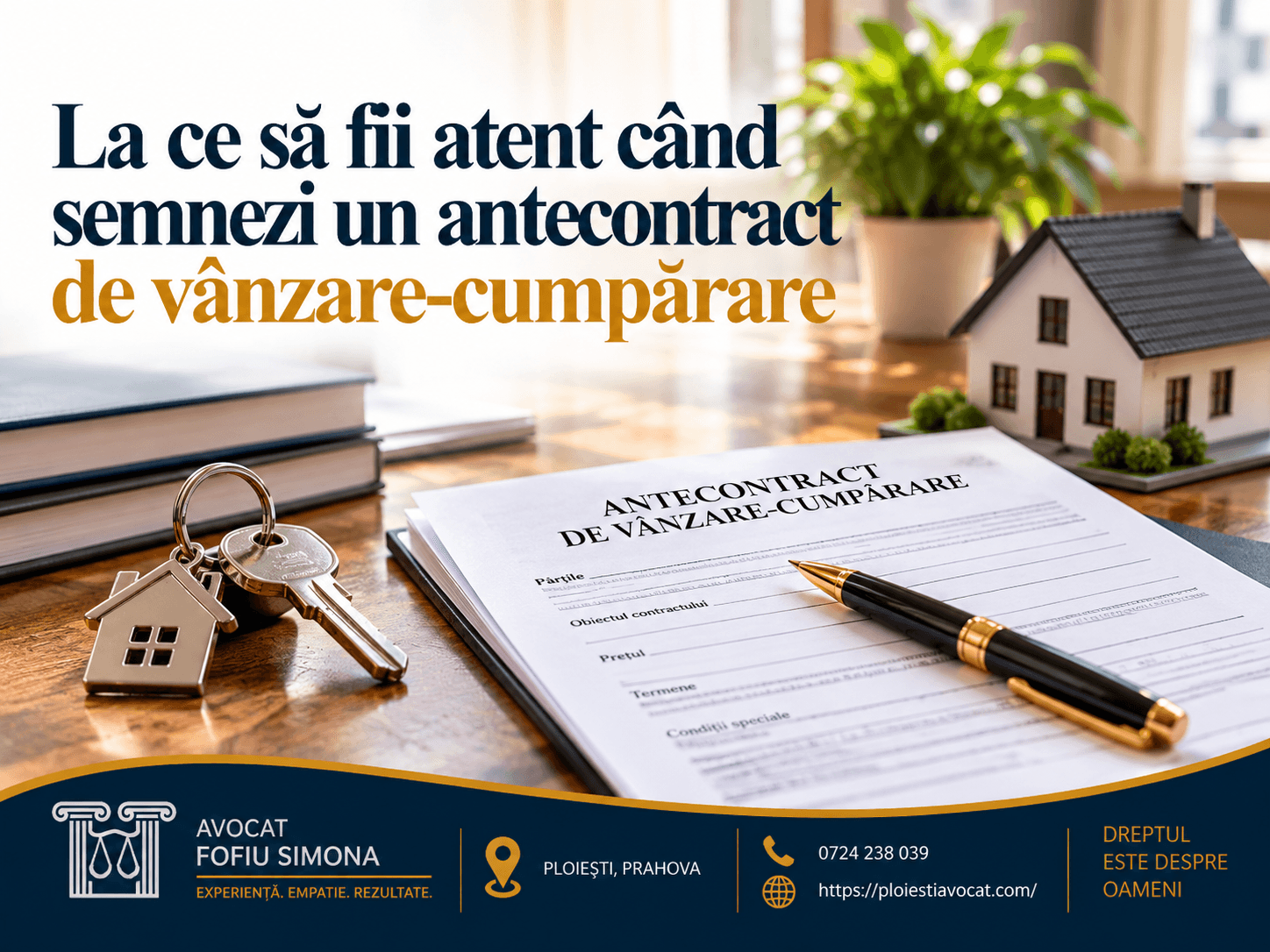 Antecontract de vânzare-cumpărare – verificări, avans, termene și clauze