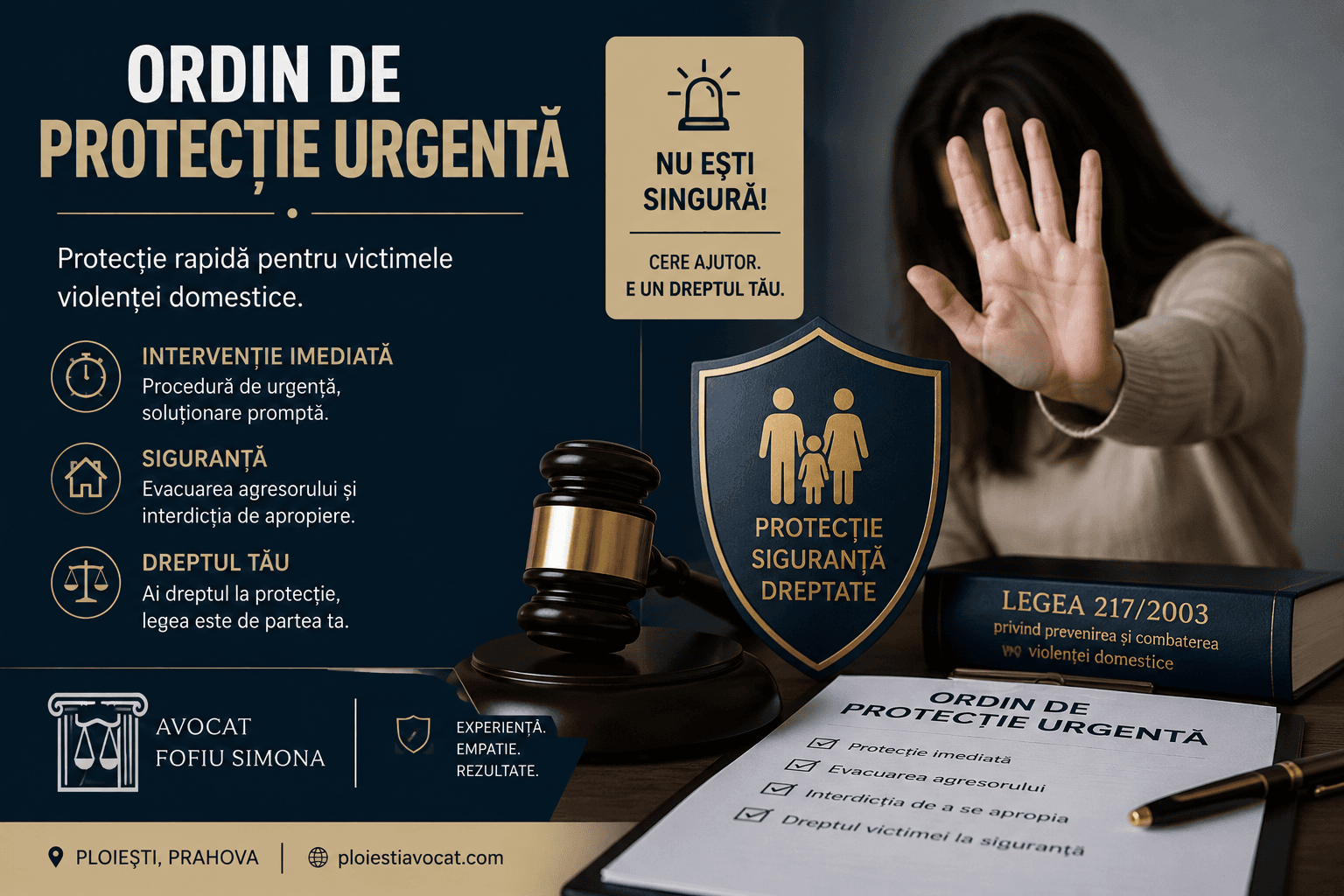 Depunerea cererii de ordin de protecție la registratura judecătoriei